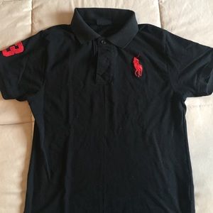 Girls polo black shirt